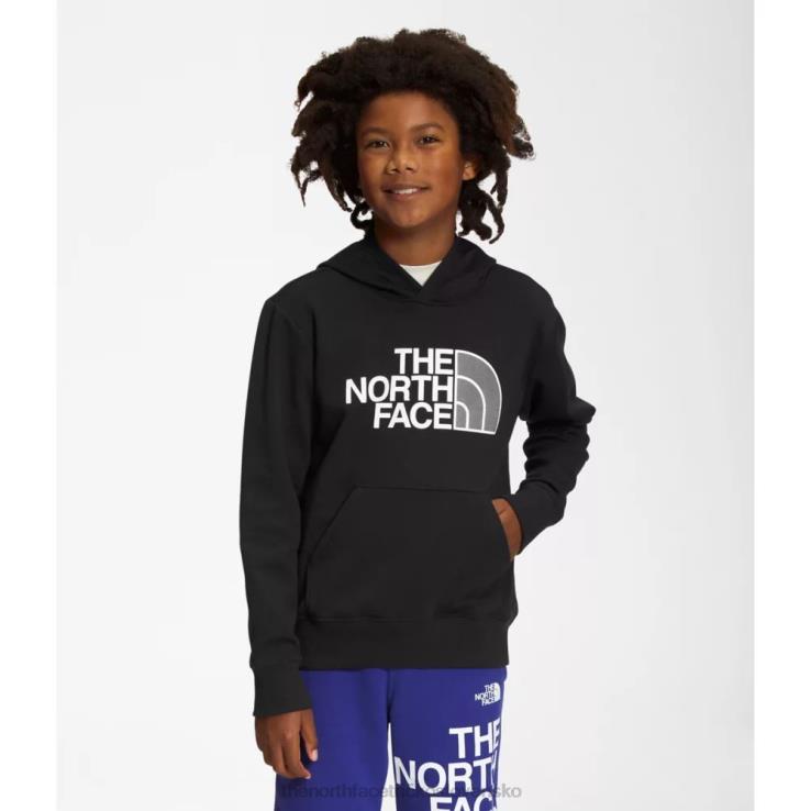 HLH085949 čierna The North Face Chlapčenská táborová fleecová mikina s kapucňou