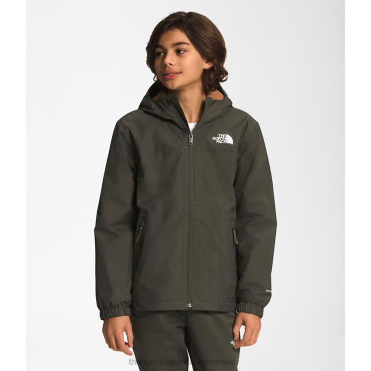 HLH085950 nová taupe zelená The North Face chlapčenská teplá bunda do dažďa