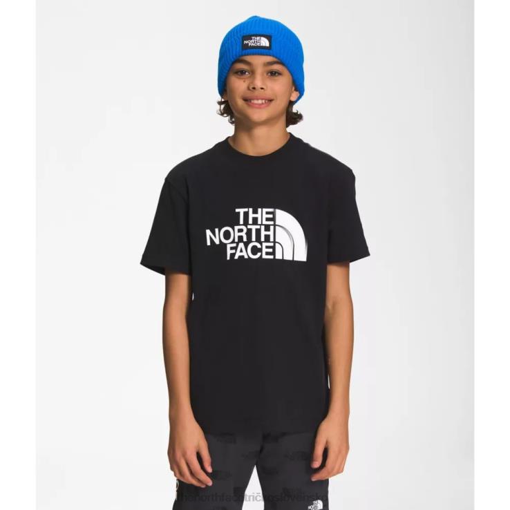 HLH085959 čierna biela The North Face čierne biele chlapčenské tričko s krátkym rukávom