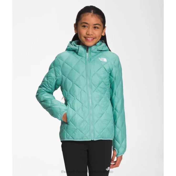 HLH085975 wasabi The North Face dievčenská termobalová bunda s kapucňou