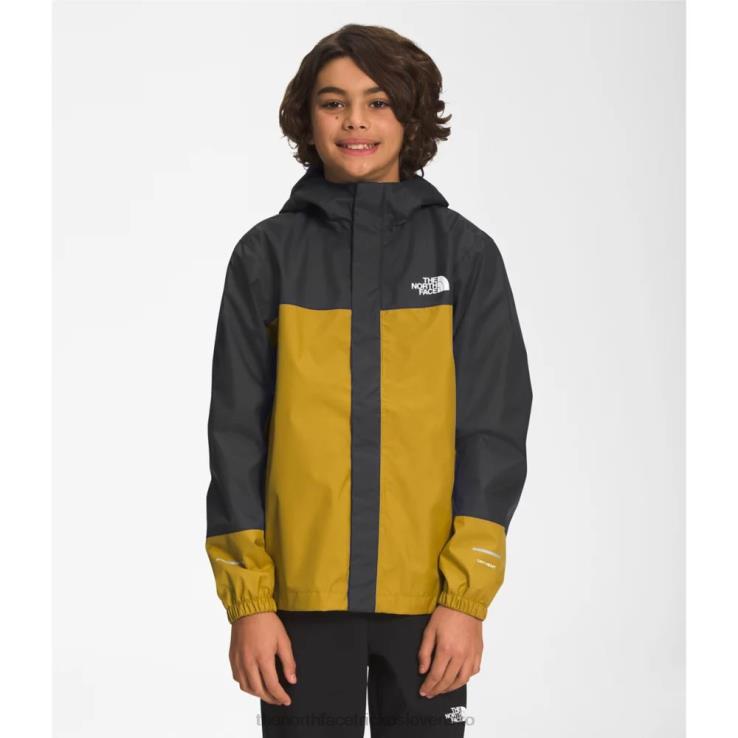 HLH085993 minerálne zlato The North Face chlapčenská bunda do dažďa Antora