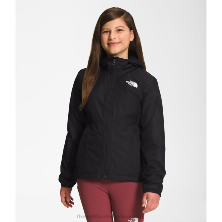 HLH085996 čierna The North Face nová dievčenská teplá bunda do dažďa