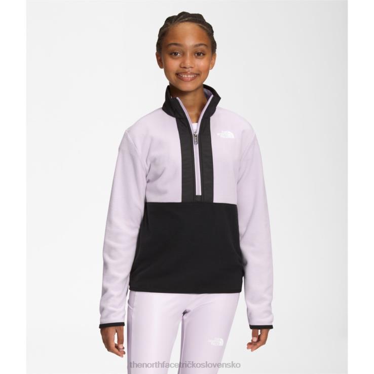 HLH086021 levanduľová hmla The North Face tínedžerský sveter na ľadovcový zips