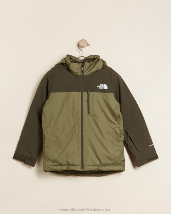 HLH087315 olivovo zelená The North Face snowquest plus zateplená bunda detská