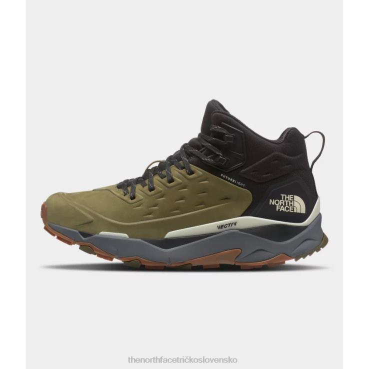 HLH084030 vojenská oliva The North Face pánske vectiv exploris mid futurelight kožené čižmy