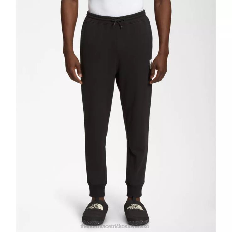HLH085434 čierna biela The North Face black white men box nse joggers