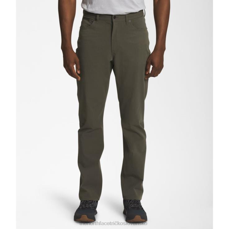 HLH085669 nová taupe zelená The North Face pánske 5 vreckové nohavice