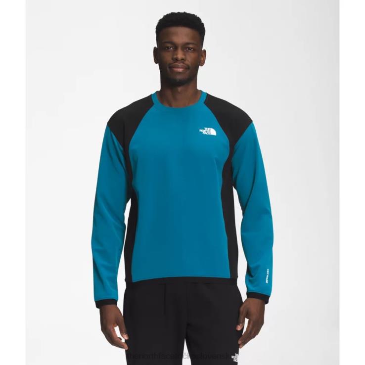 HLH084332 banff blue The North Face pánska tekware posádka s dlhým rukávom