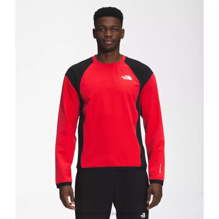HLH084333 horizont červený The North Face pánska tekware posádka s dlhým rukávom