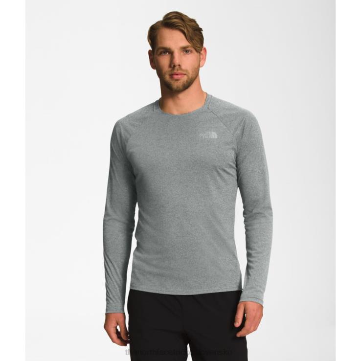 HLH084411 sivá The North Face muži veľká borovica dlhý rukáv crew