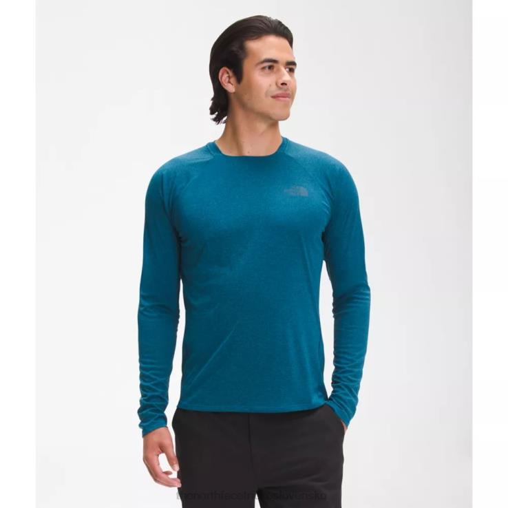 HLH084415 banff blue The North Face muži veľká borovica dlhý rukáv crew