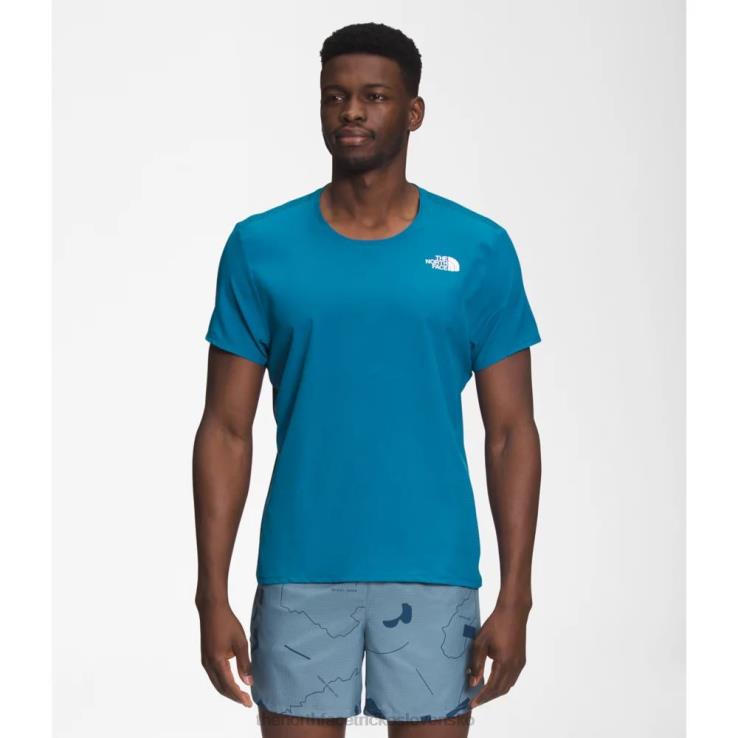 HLH084482 banff blue The North Face pánska košeľa s krátkym rukávom s východom slnka