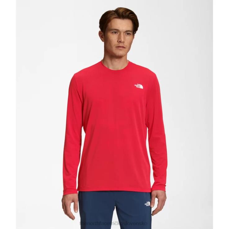 HLH084787 červená The North Face muži túlajú dlhý rukáv