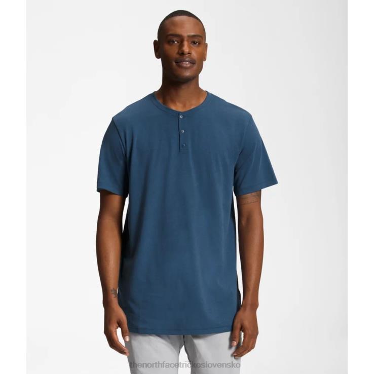 HLH086210 tienisté modré The North Face pánske terénne krátke rukávy henley