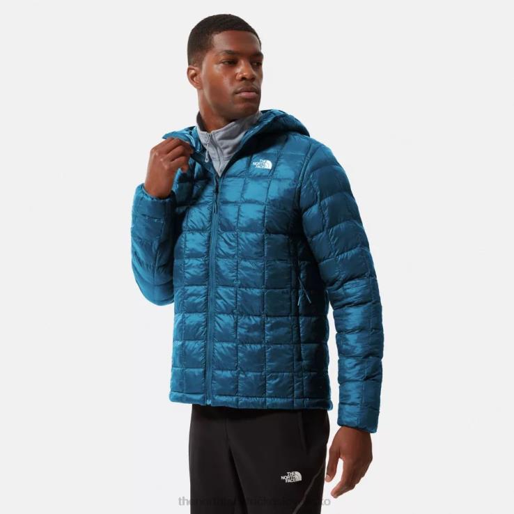 HLH081089 Modrá The North Face pánska termobalová eko bunda s kapucňou