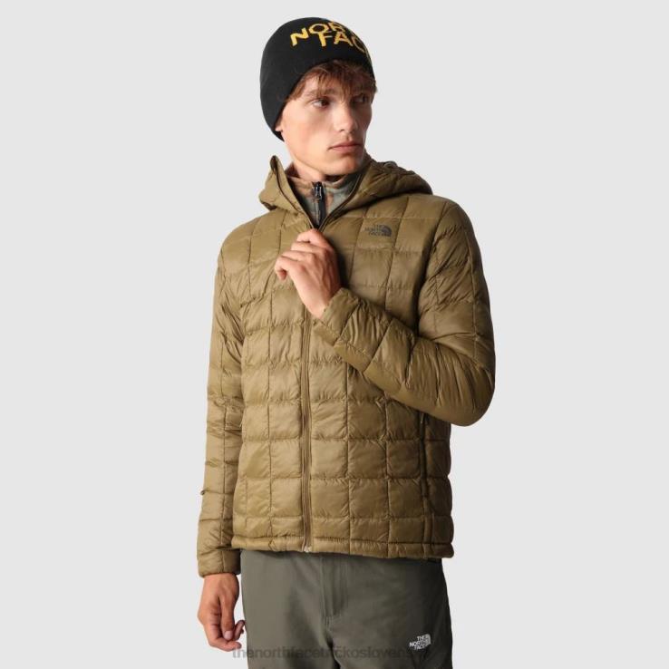 HLH081090 vojenská oliva The North Face pánska termobalová eko bunda s kapucňou
