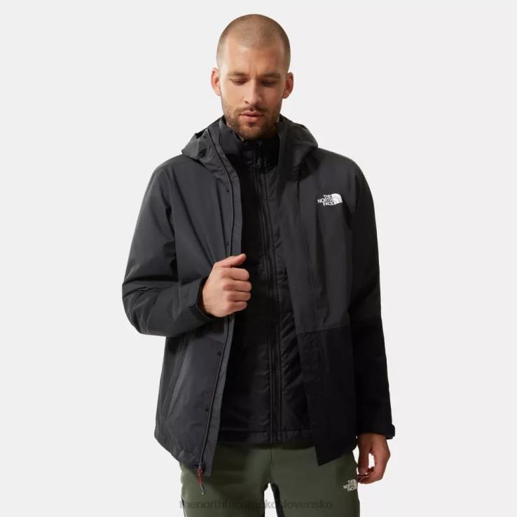 HLH081108 sivá The North Face pánska nová syntetická triklimatická bunda so suchým zipsom