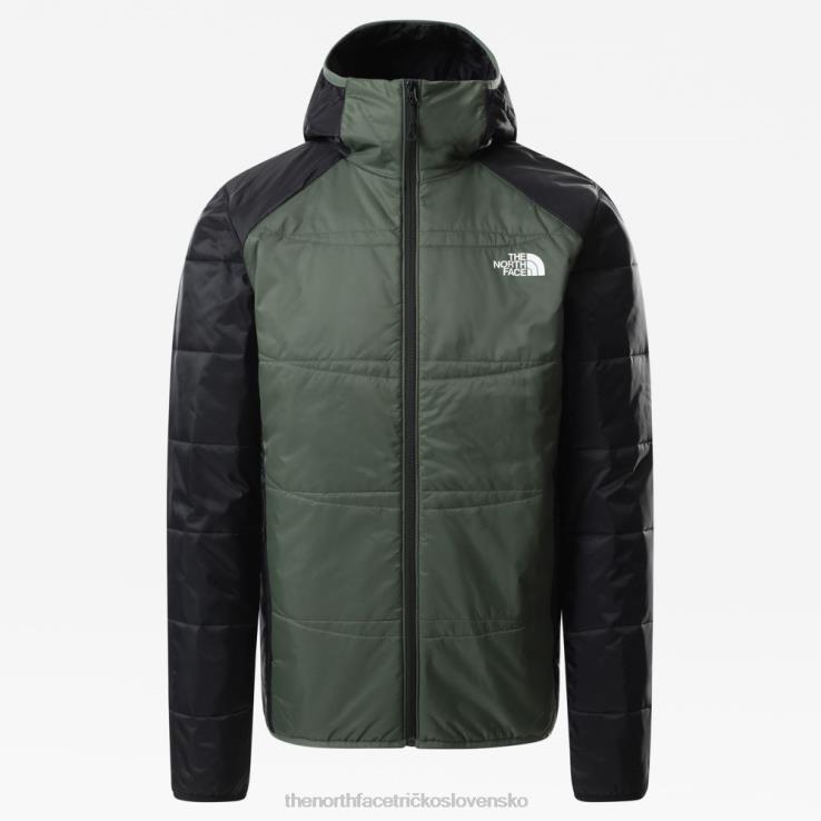 HLH081110 tymiánovo-čierna The North Face pánska syntetická bunda tymiánová čierna
