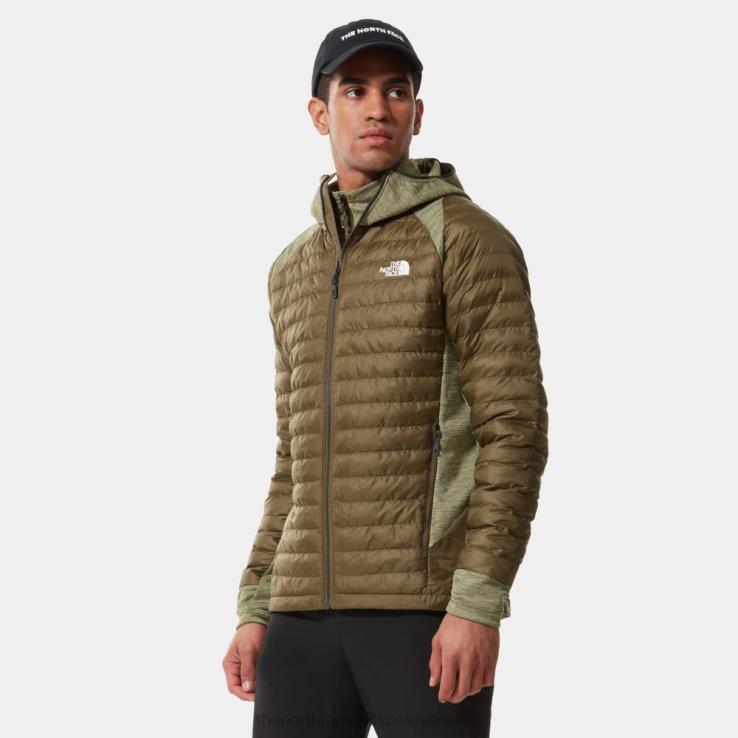 HLH081233 vojenská oliva The North Face pánska športová outdoorová hybridná zateplená bunda