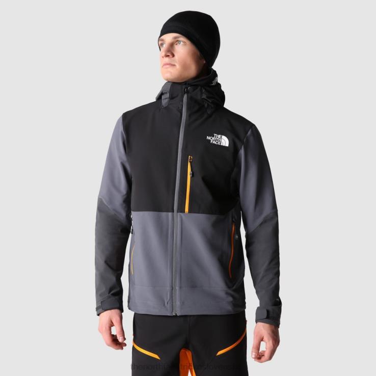 HLH082097 sivá The North Face pánska dawn turn hybridná softshellová bunda
