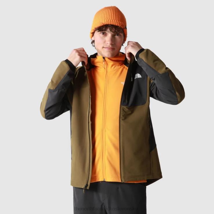 HLH082224 vojenská oliva The North Face pánska atletická outdoorová softshellová mikina s kapucňou