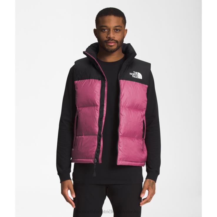 HLH083251 červená fialová The North Face pánska retro nuptse vesta z roku 1996