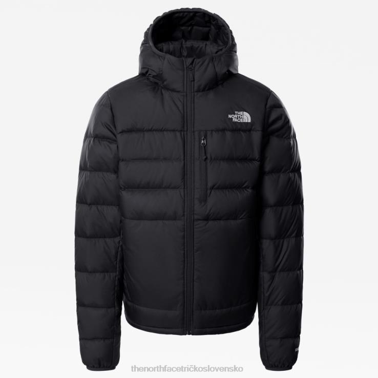 HLH08533 čierna The North Face pánska páperová bunda s kapucňou aconcagua