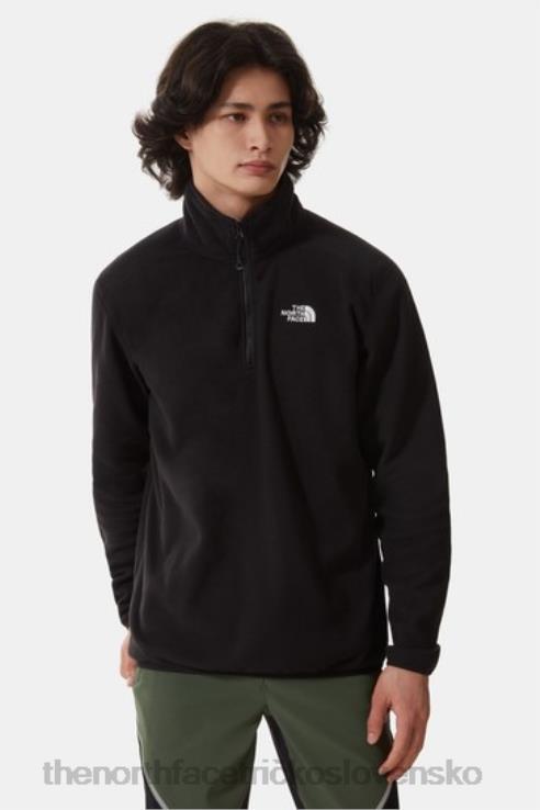 HLH086468 čierna The North Face 100 glacier štvrť zip fleece