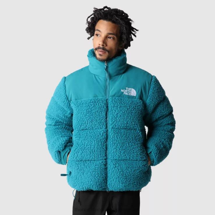 HLH08951 prístavná modrá The North Face pánska nočná bunda s vysokým vlasom