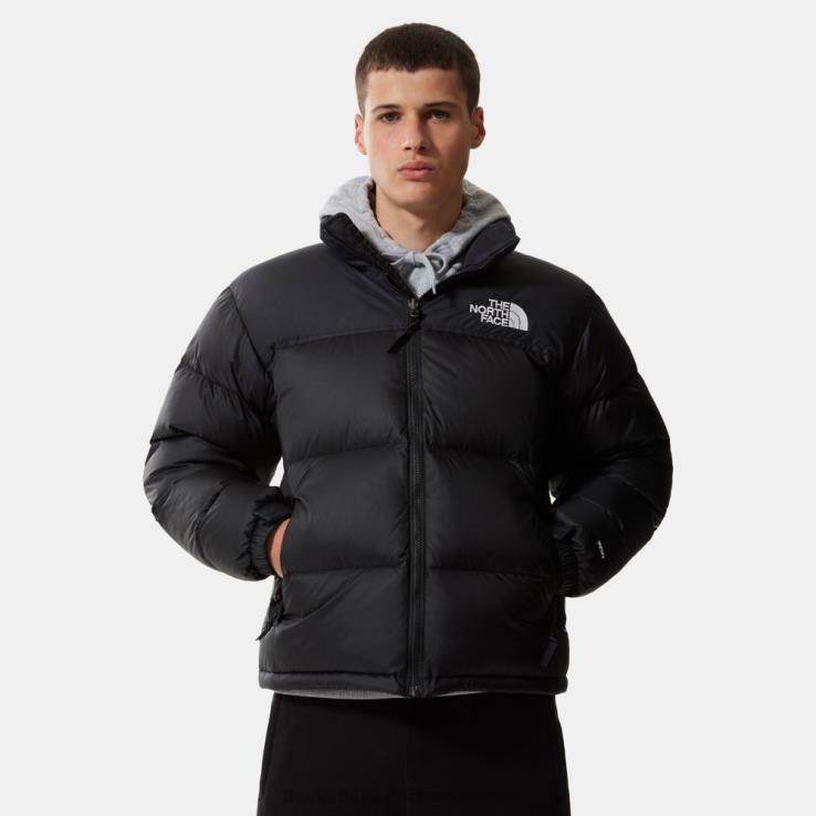 HLH0897 recyklovaná čierna The North Face recyklovaná pánska retro bunda nuptse z roku 1996 čierna