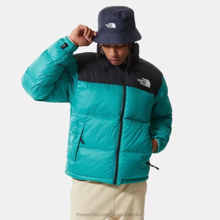 HLH0899 porcelánovo zelená The North Face pánska retro nuptse bunda z roku 1996