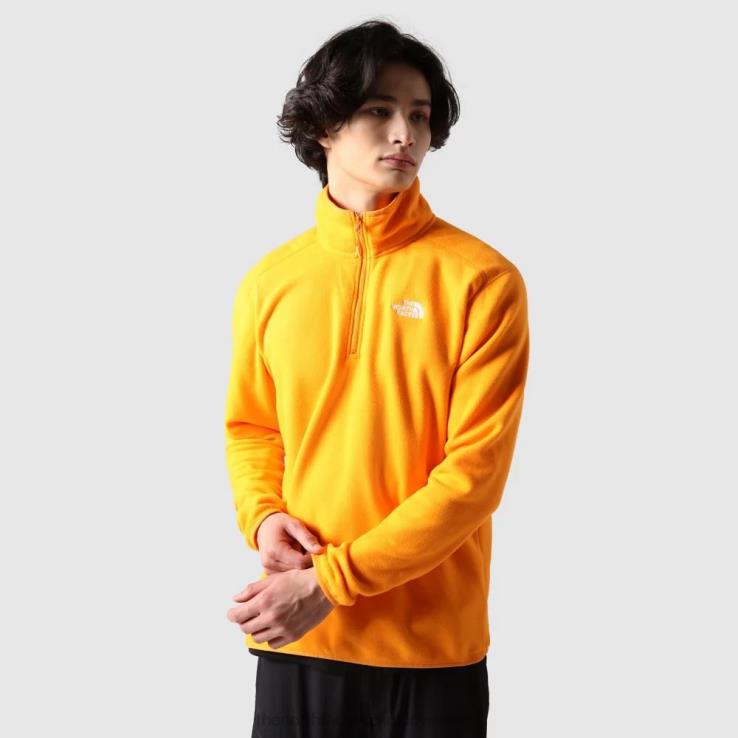 HLH081170 oranžová The North Face pánske 100 glacier 1/4 zips fleece