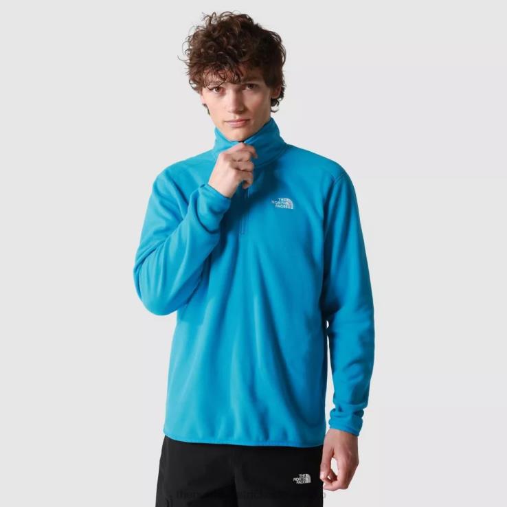 HLH081173 Modrá The North Face pánske 100 glacier 1/4 zips fleece