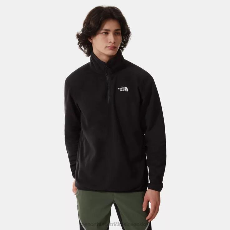 HLH081174 čierna The North Face pánske 100 glacier 1/4 zips fleece