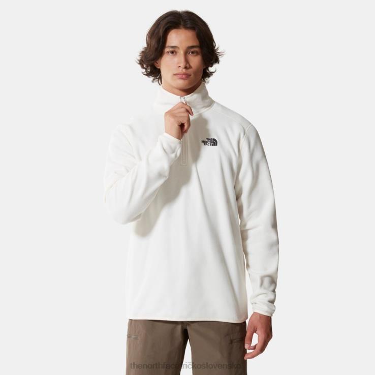 HLH081175 biely The North Face pánske 100 glacier 1/4 zips fleece