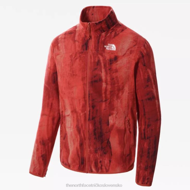 HLH081179 červená žula The North Face pánske 100 glacier full zip fleece