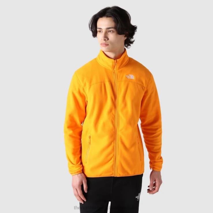 HLH081180 oranžová The North Face pánske 100 glacier full zip fleece