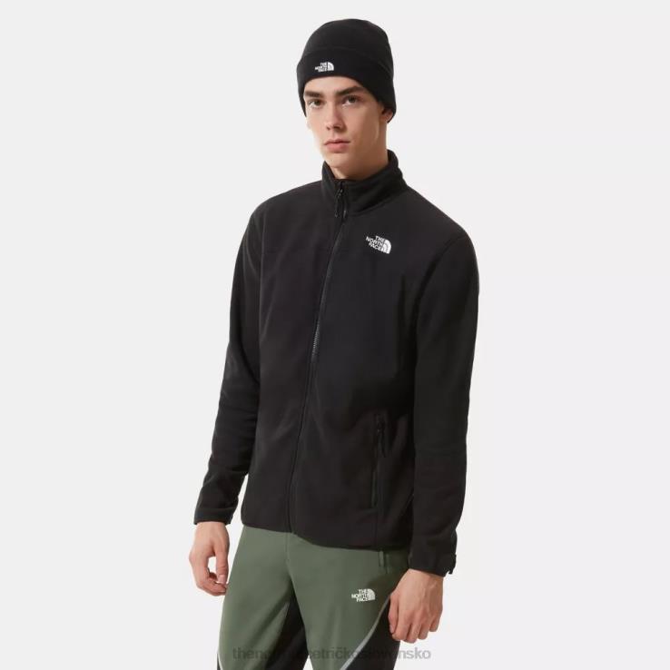 HLH081184 čierna The North Face pánske 100 glacier full zip fleece