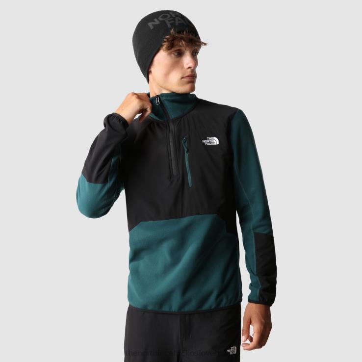 HLH081188 zelená The North Face pánsky fleece glacier pro 1/4 zips
