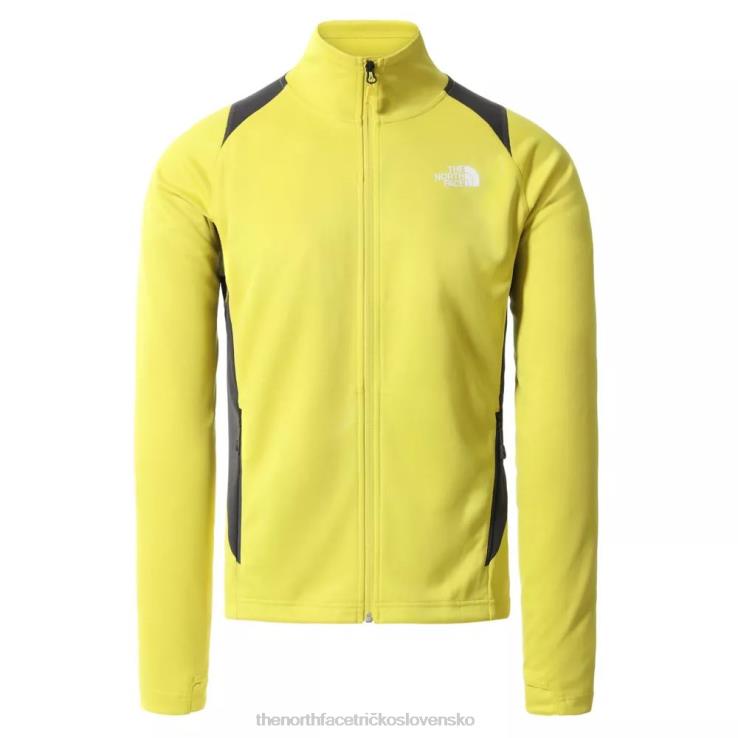 HLH081239 kyslá žltá The North Face pánska atletická vonkajšia stredná vrstva na zips