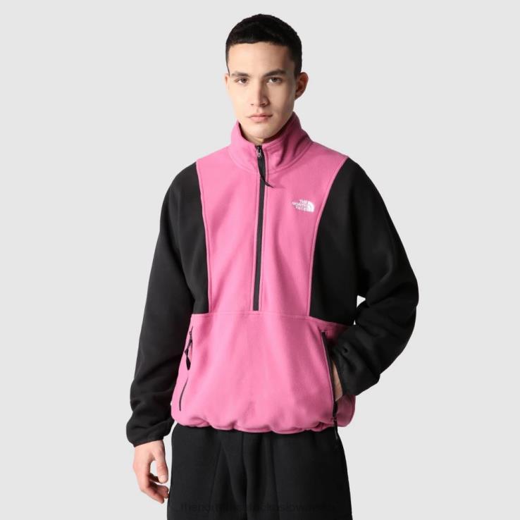 HLH081279 červená fialová The North Face pánska tka postoj 1/4 zips fleece