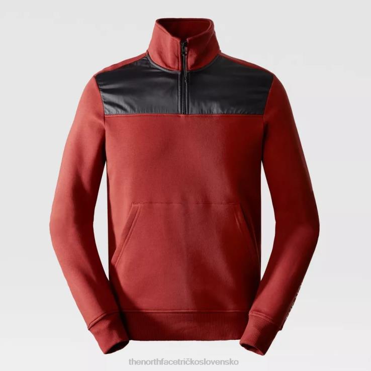 HLH081506 tehlový dom červený The North Face pánske duwoni štvrť zips fleece