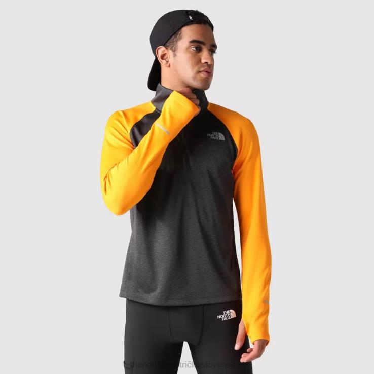 HLH081594 čierno-oranžová The North Face čierny oranžový pánsky fleece na 1/4 zips