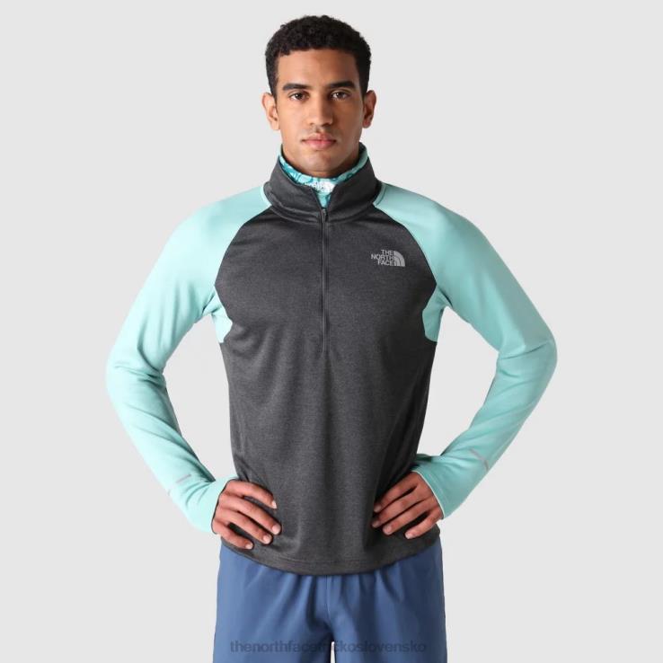 HLH081595 čierna-wasabi The North Face čierny wasabi pánsky fleece so 1/4 zipsom