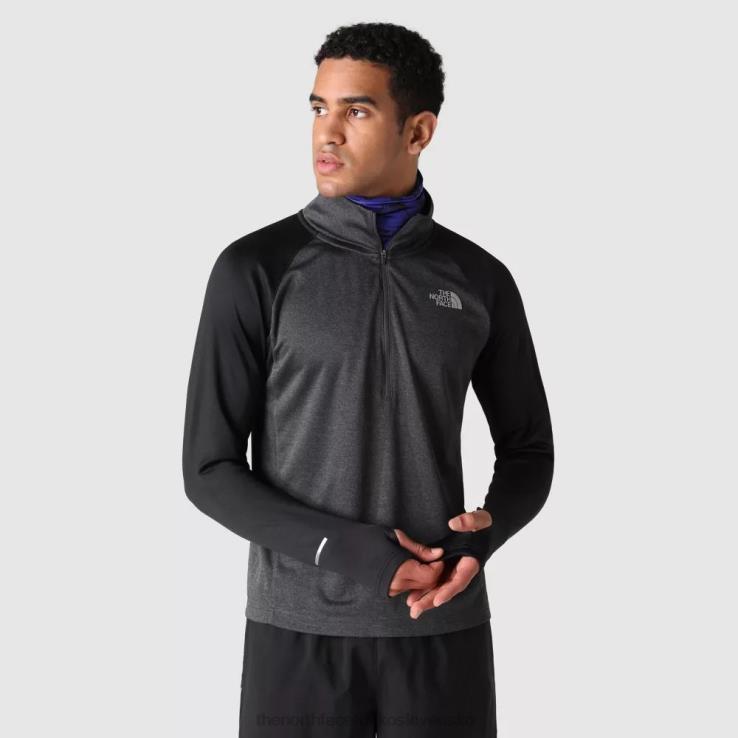 HLH081597 sivá The North Face pánsky fleece so 1/4 zipsom