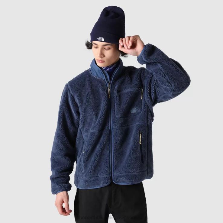 HLH081707 tienisté modré The North Face pánska fleecová bunda na zips s extrémnym vlasom