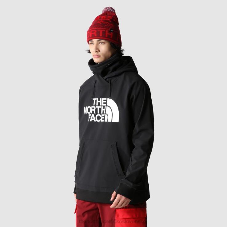HLH08179 čierna biela The North Face pánska mikina s logom tekno čierna biela