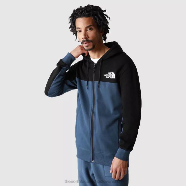 HLH081902 tienisté modré The North Face pánska mikina s kapucňou na zips