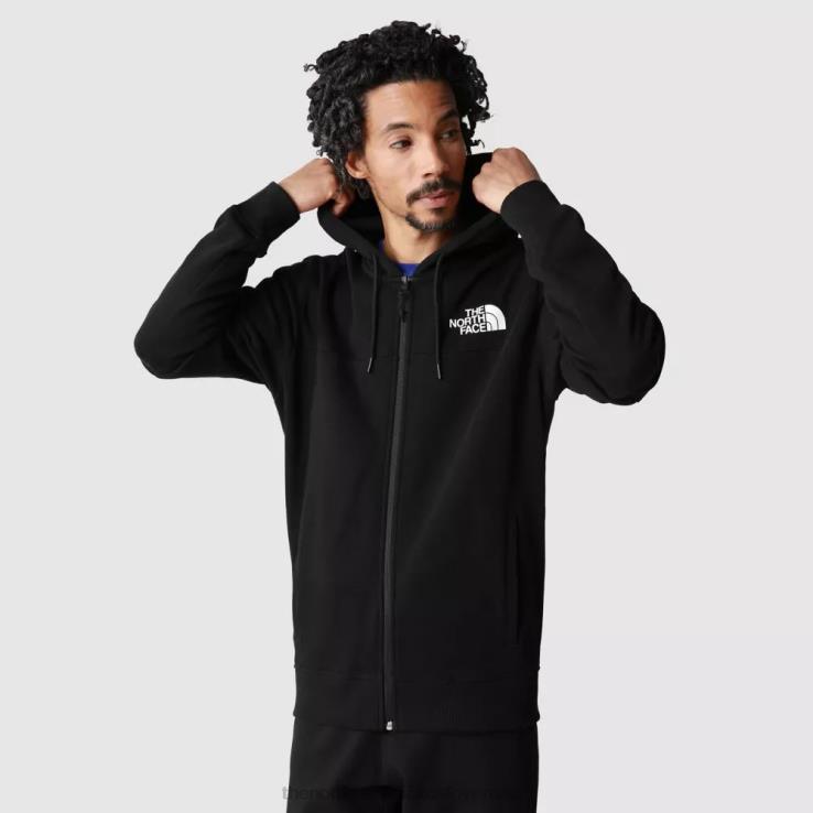 HLH081903 čierna The North Face pánska mikina s kapucňou na zips