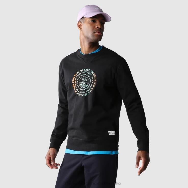 HLH081930 čierna The North Face muži prebrúsiť posádky krku sveter